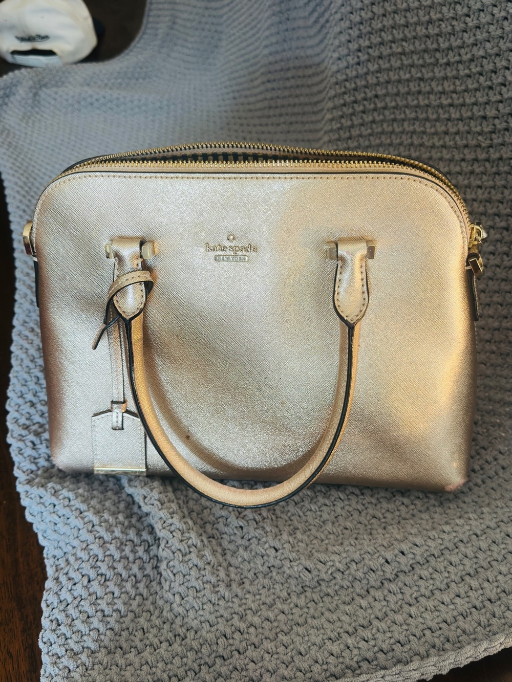 Kate Spade Metallic Rose Gold Satchel – Classic with Plenty of Life Left